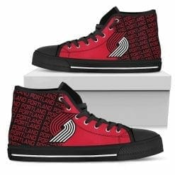 Alternative view of NBA Portland Trail Blazers High Top Shoes