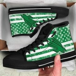 NCAA North Texas Mean Green High Top Shoes - Image 3