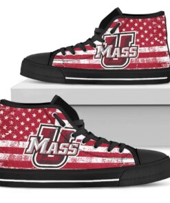 Alternative view of NCAA UMass Minutemen High Top Shoes