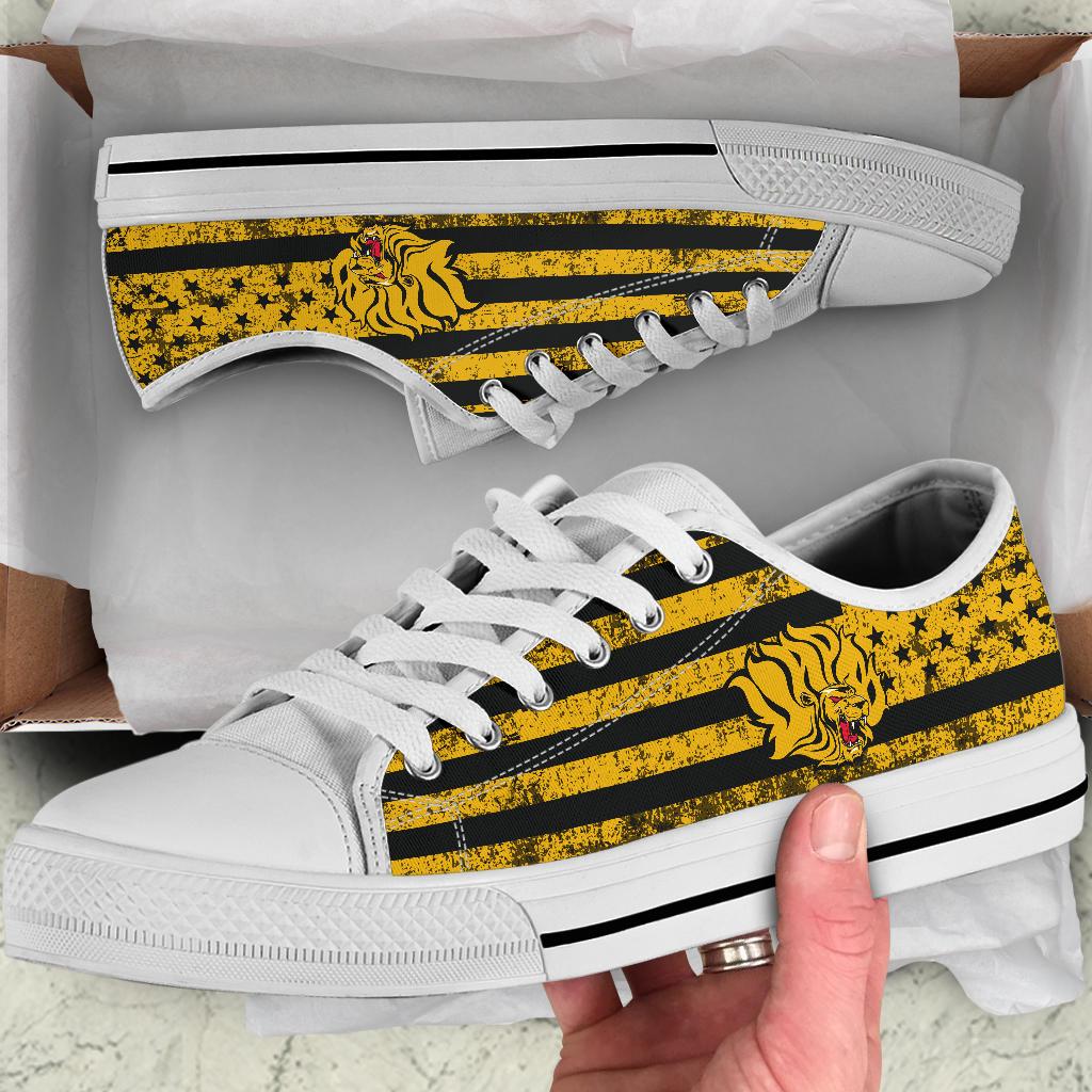 NCAA Arkansas-Pine Bluff Golden Lions Low Top Shoes - Image 3