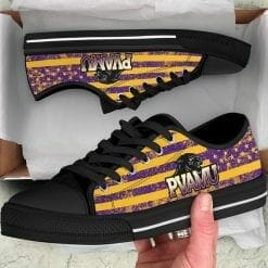 NCAA Prairie View A&M Panthers Low Top Shoes - Image 4