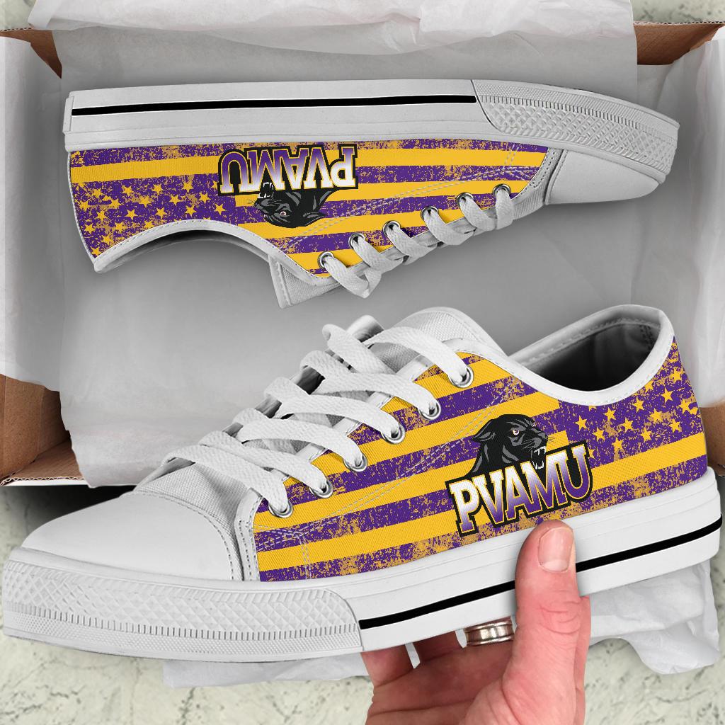 NCAA Prairie View A&M Panthers Low Top Shoes - Image 3