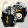 NFL Pittsburgh Steelers Black Silver Camo Pullover Hoodie
