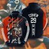 NFL Chicago Bears Tarik Cohen Dark Navy Orange Pullover Hoodie