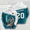 NFL Jacksonville Jaguars Jalen Ramsey Teal White Pullover Hoodie