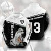 NFL Oakland Raiders Hunter Renfrow Black White Pullover Hoodie