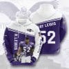 NFL Baltimore Ravens Ray Lewis Purple White Pullover Hoodie