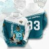 NFL Jacksonville Jaguars Calais Campbell Teal White Pullover Hoodie