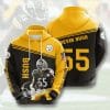 NFL Pittsburgh Steelers Devin Bush Jr. Black Gold Pullover Hoodie