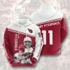 NFL Arizona Cardinals Larry Fitzgerald Red White Pullover Hoodie