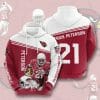 NFL Arizona Cardinals Patrick Peterson Red White Pullover Hoodie
