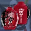 NFL Arizona Cardinals Chandler Jones Red Black Pullover Hoodie