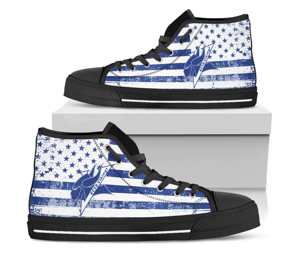 Alternative view of NCAA ECSU Vikings High Top Shoes