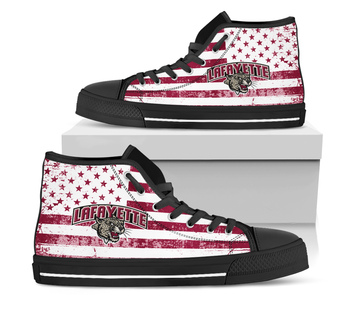 Alternative view of NCAA Lafayette College Leopards High Top Shoes