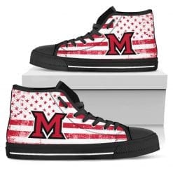 Alternative view of NCAA Miami University RedHawks High Top Shoes