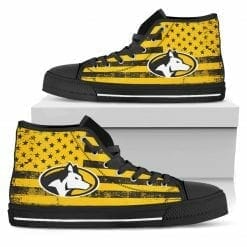 Alternative view of NCAA Michigan Tech Huskies High Top Shoes