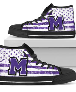 Alternative view of NCAA Mount Union Purple Raiders High Top Shoes