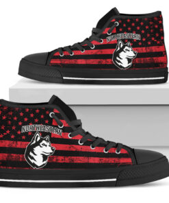 Alternative view of NCAA Northeastern Huskies High Top Shoes