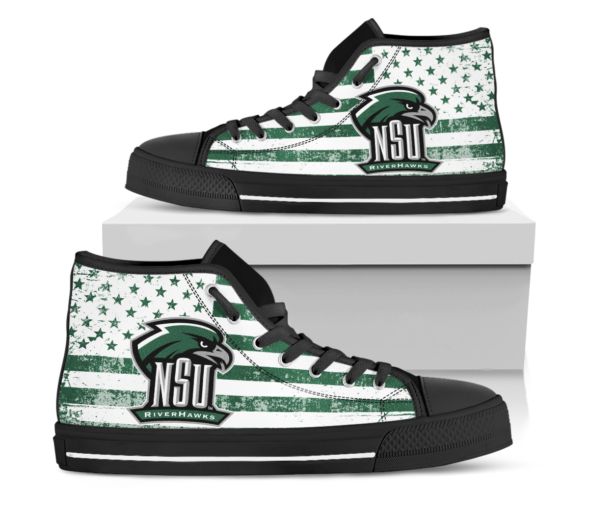 Alternative view of NCAA Northeastern State Riverhawks High Top Shoes