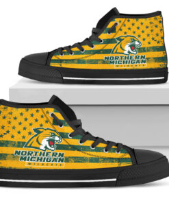 Alternative view of NCAA Northern Michigan Wildcats High Top Shoes