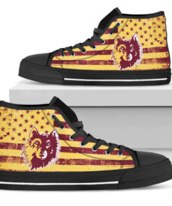 Alternative view of NCAA Northern State University Wolves High Top Shoes