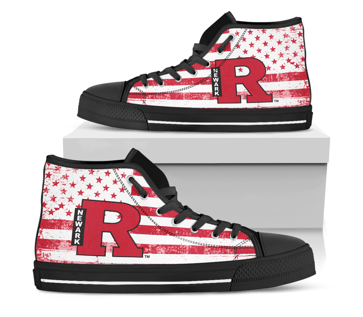 Alternative view of NCAA Rutgers Newark Scarlet Raiders High Top Shoes