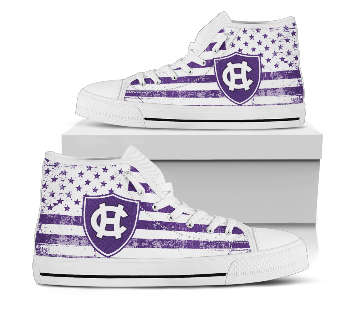 NCAA Holy Cross Crusaders High Top Shoes