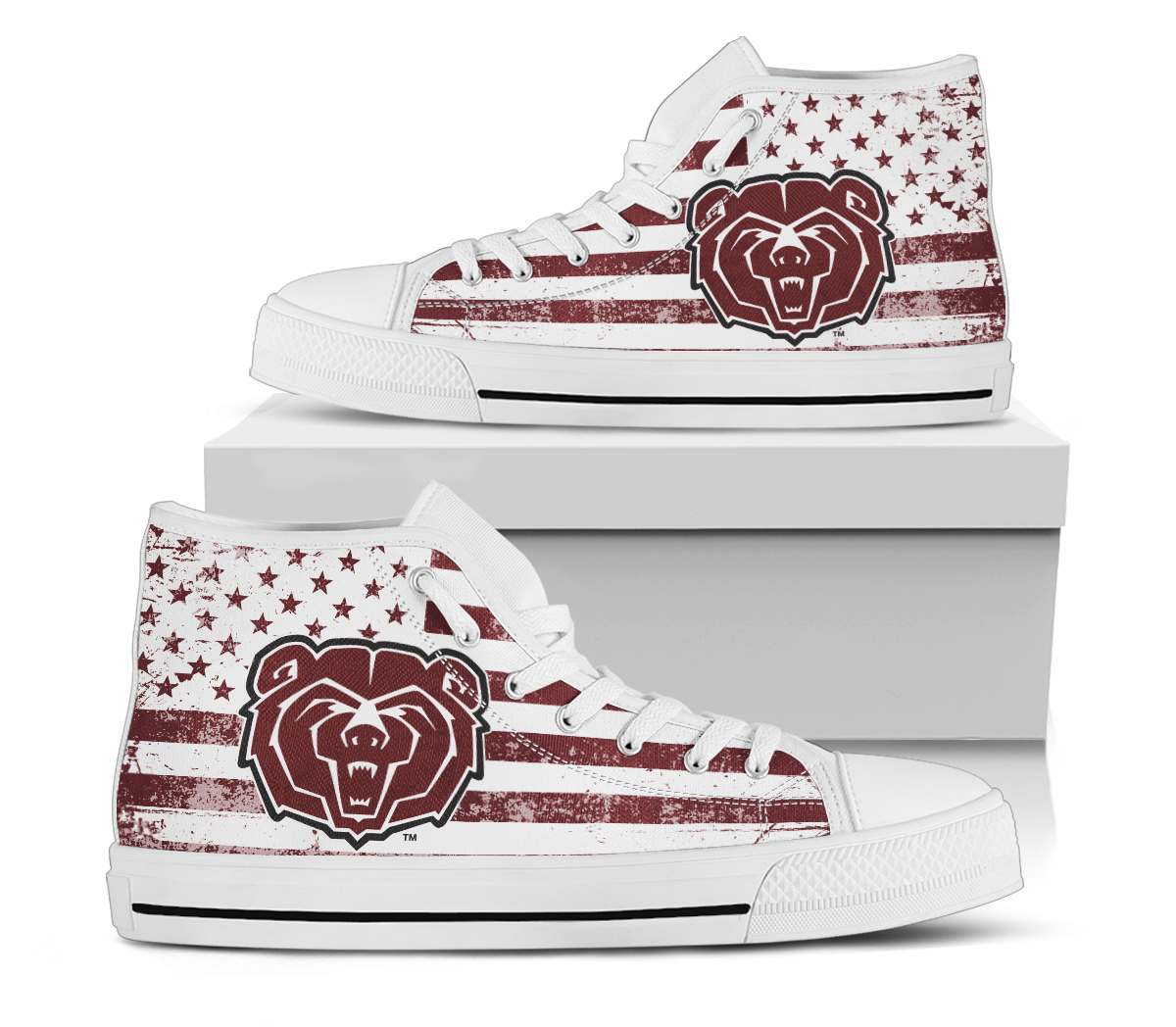 NCAA Missouri State University Bears High Top Shoes
