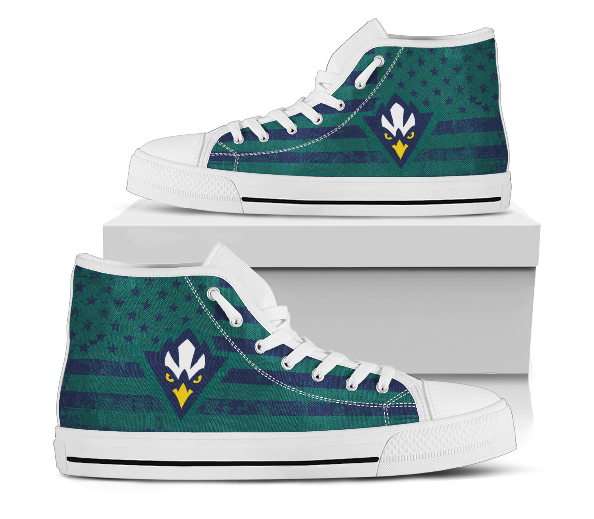 NCAA UNC Wilmington Seahawks High Top Shoes