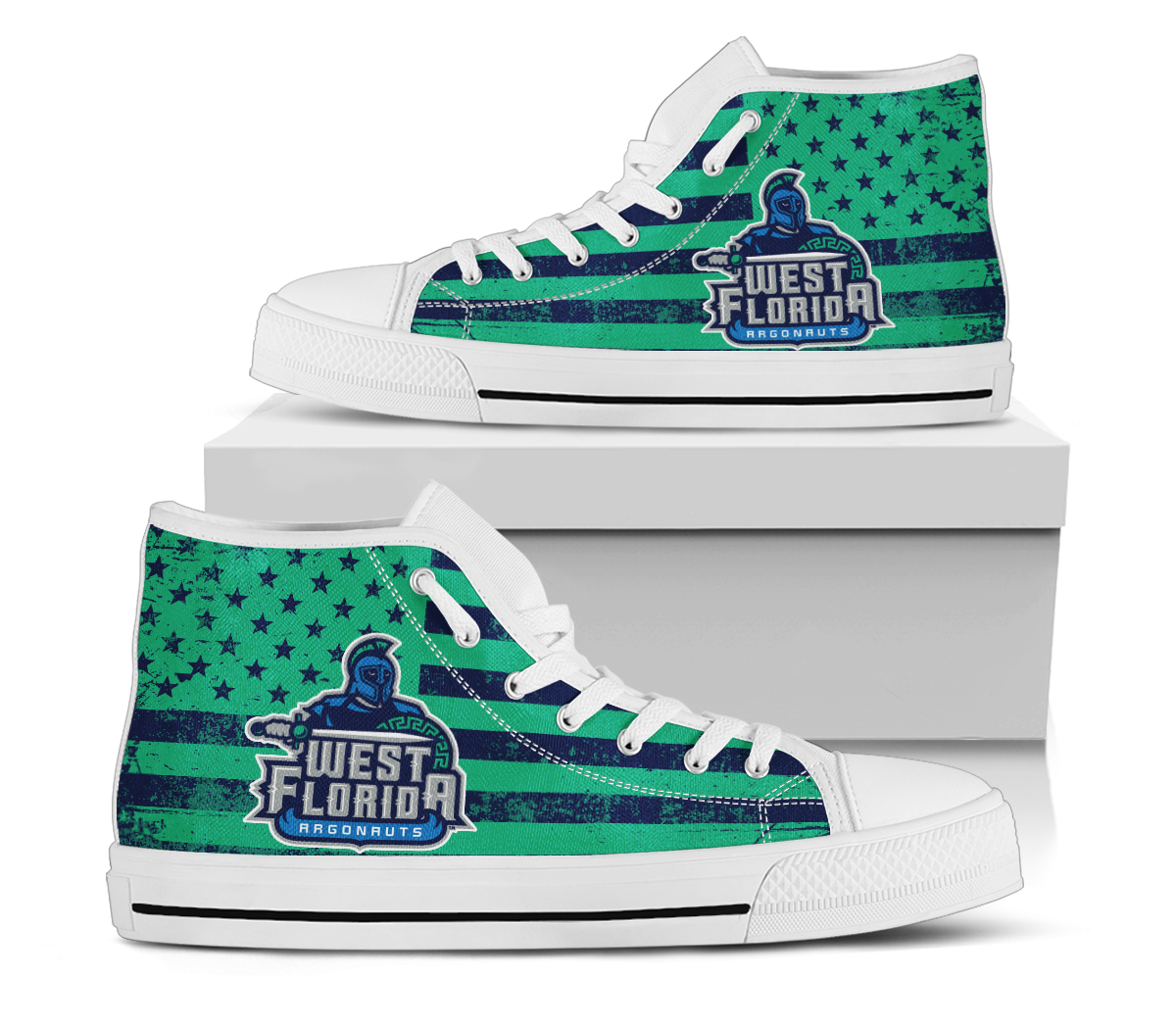 NCAA West Florida Argonauts High Top Shoes