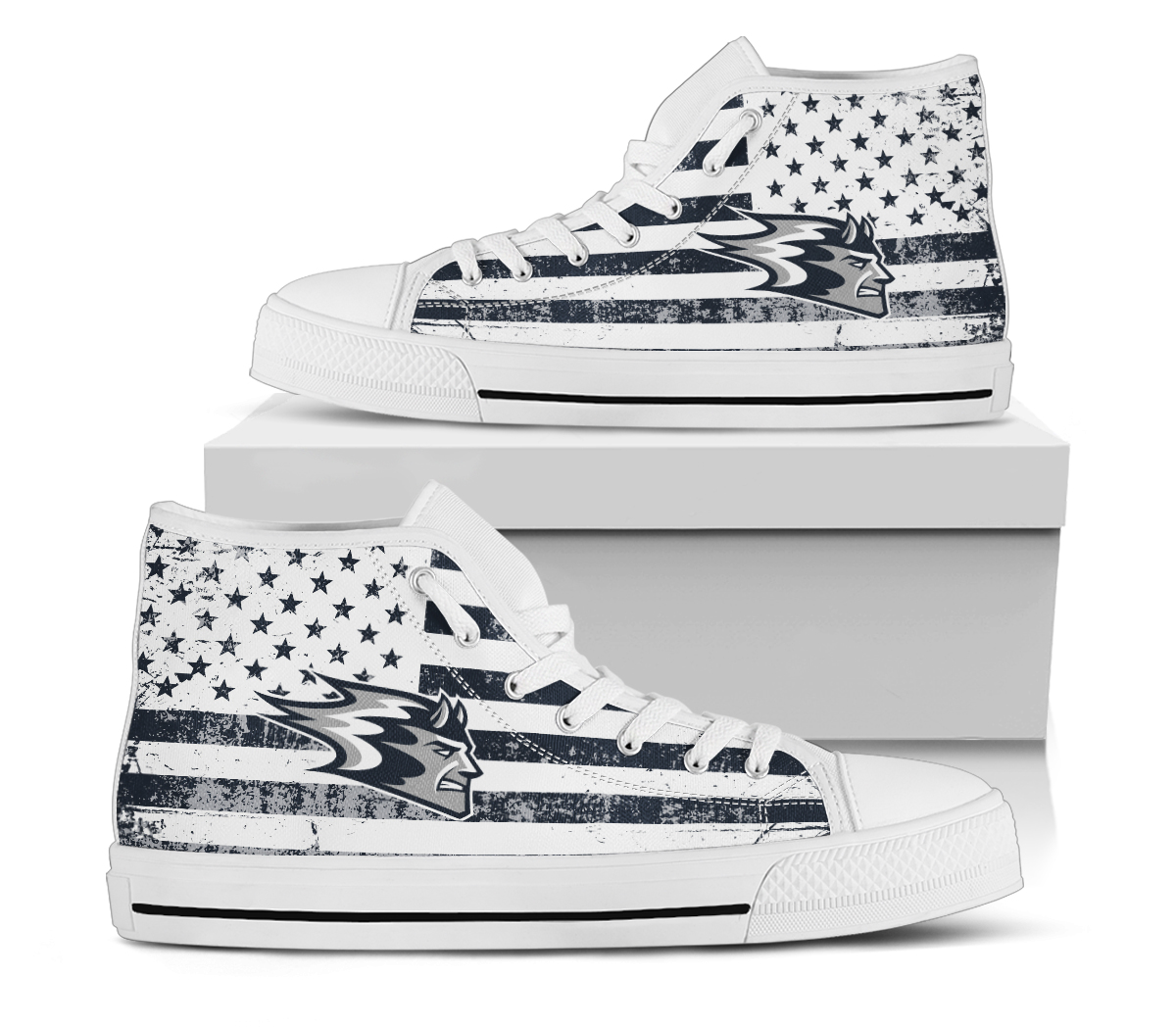 NCAA Wisconsin Stout Blue Devils High Top Shoes