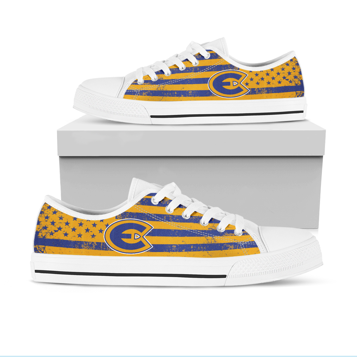 NCAA Wisconsin Eau Claire Blugolds Low Top Shoes