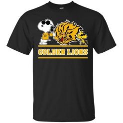 NCAA Arkansas-Pine Bluff Golden Lions Snoopy Black Unisex T-Shirt