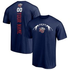 NCAA Liberty Flames Custom Name Number Navy T-Shirt