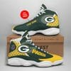NFL Green Bay Packers Custom Name Air Jordan 13 Shoes V4