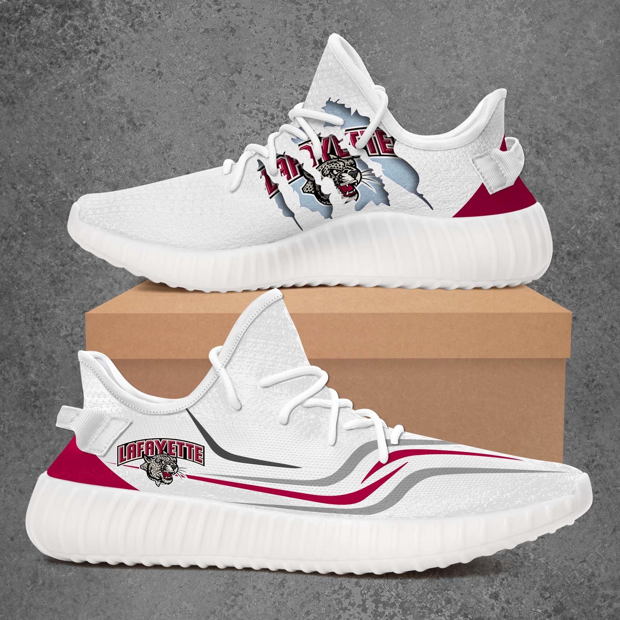 NCAA Lafayette College Leopards Yeezy Boost Sneakers V3