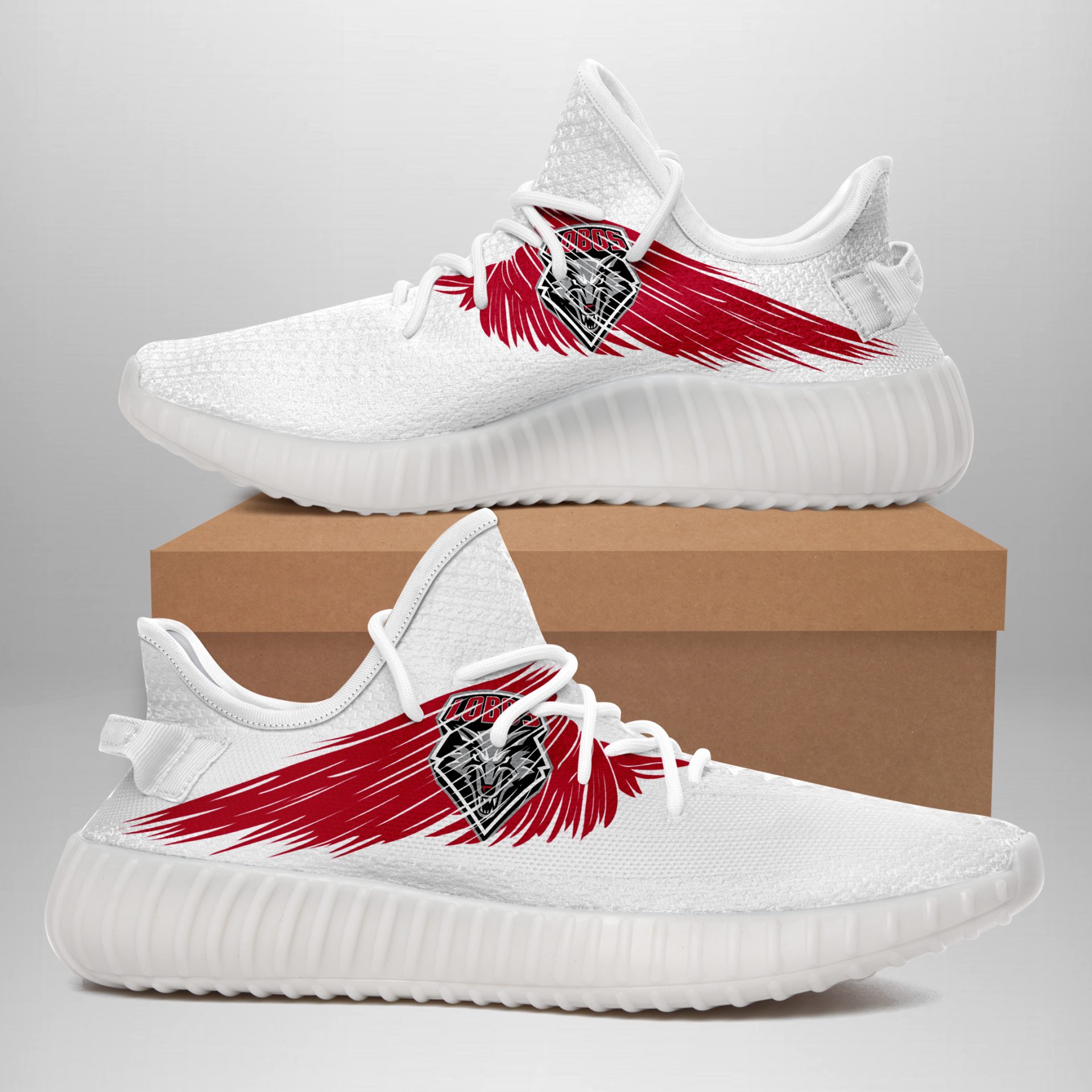 NCAA New Mexico Lobos Yeezy Boost Sneakers V4