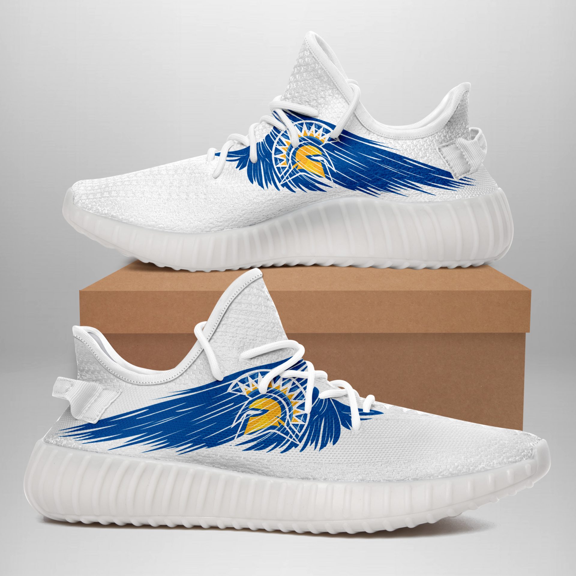 NCAA San Jose State Spartans Yeezy Boost Sneakers V4