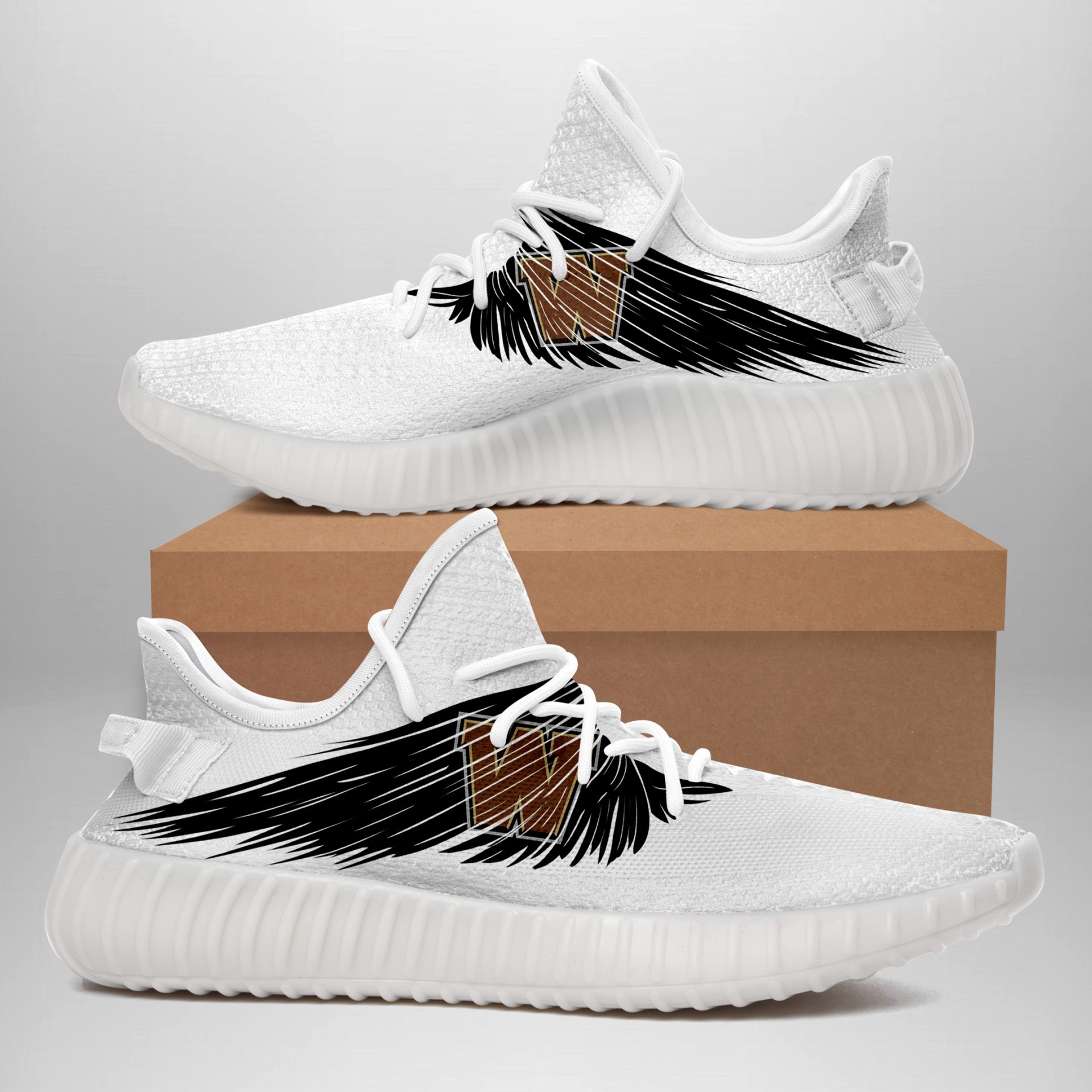 NCAA Western Michigan Broncos Yeezy Boost Sneakers V4