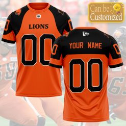 CFL BC Lions Custom Name Number Jersey T-Shirt