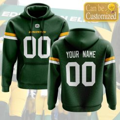 CFL Edmonton Elks Custom Name Number Jersey Pullover Hoodie