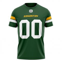 Alternative view of CFL Edmonton Elks Custom Name Number Jersey T-Shirt