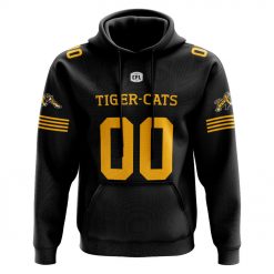Alternative view of CFL Hamilton Tiger-Cats Custom Name Number Jersey Pullover Hoodie