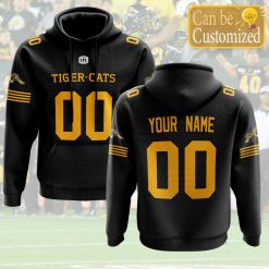CFL Hamilton Tiger-Cats Custom Name Number Jersey Pullover Hoodie
