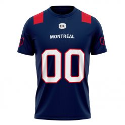 Alternative view of CFL Montreal Alouettes Custom Name Number Jersey T-Shirt