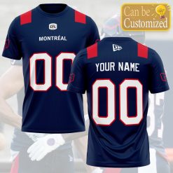 CFL Montreal Alouettes Custom Name Number Jersey T-Shirt