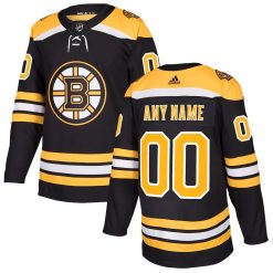 Boston Bruins Black 2021 Custom NHL Authentic Jersey