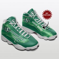 CFL Saskatchewan Roughriders Custom Name Air Jordan 13 Shoes #1 Fan