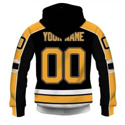 Alternative view of NHL Boston Bruins Custom Name Number 1995- 1996 / 2005- 2006 Vintage Away Jersey Zip Up Hoodie