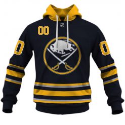 Alternative view of NHL Buffalo Sabres Custom Name Number 2020 Home Jersey Pullover Hoodie